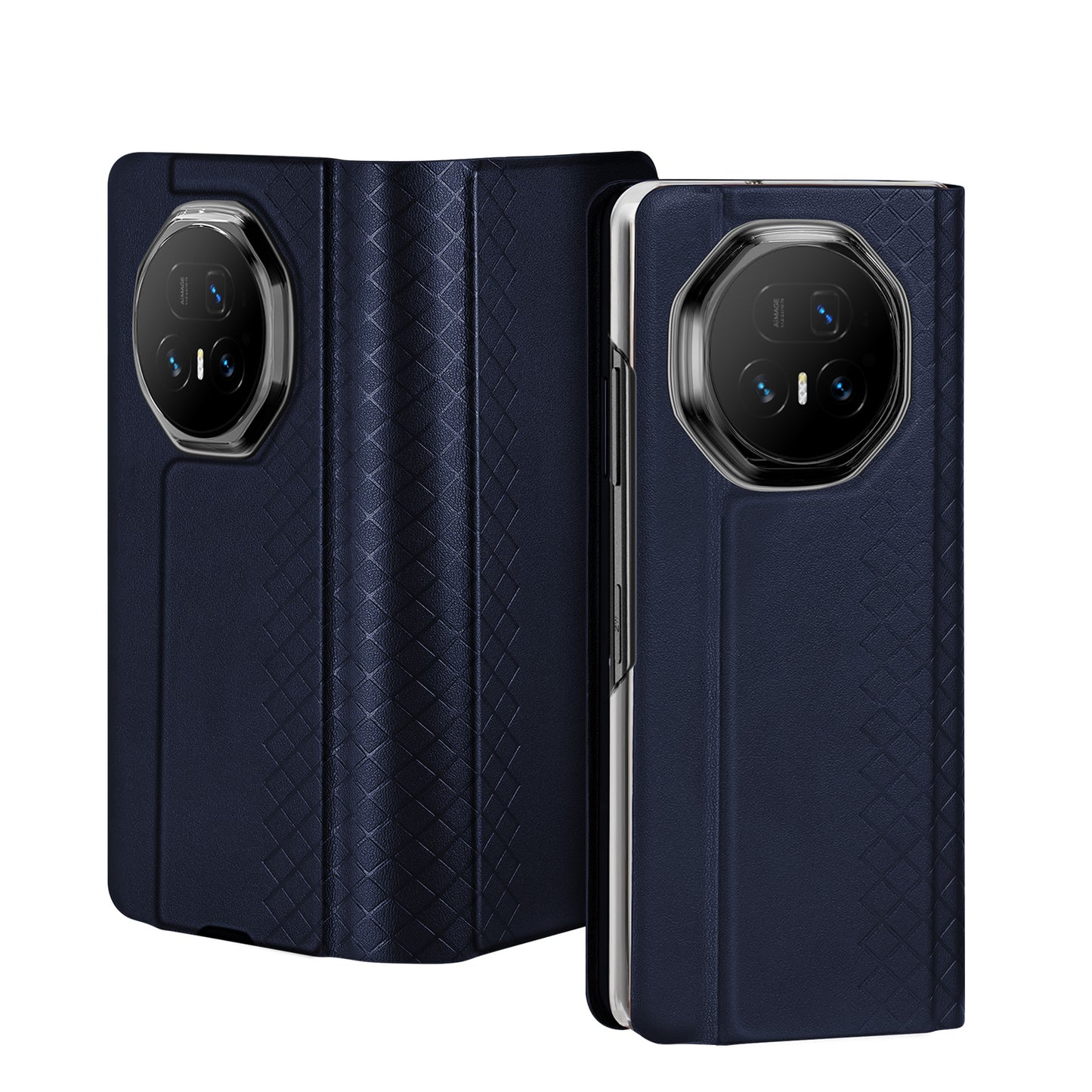 For-Honor-Magic-V5-5G-Case-DUX-DUCIS-Bril-Series-Leather+PC-Phone-Cover-with-Stand-Blue