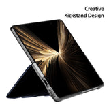 For-Honor-Magic-V5-5G-Case-DUX-DUCIS-Bril-Series-Leather+PC-Phone-Cover-with-Stand-Blue