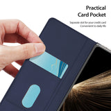 For-Honor-Magic-V5-5G-Case-DUX-DUCIS-Bril-Series-Leather+PC-Phone-Cover-with-Stand-Blue