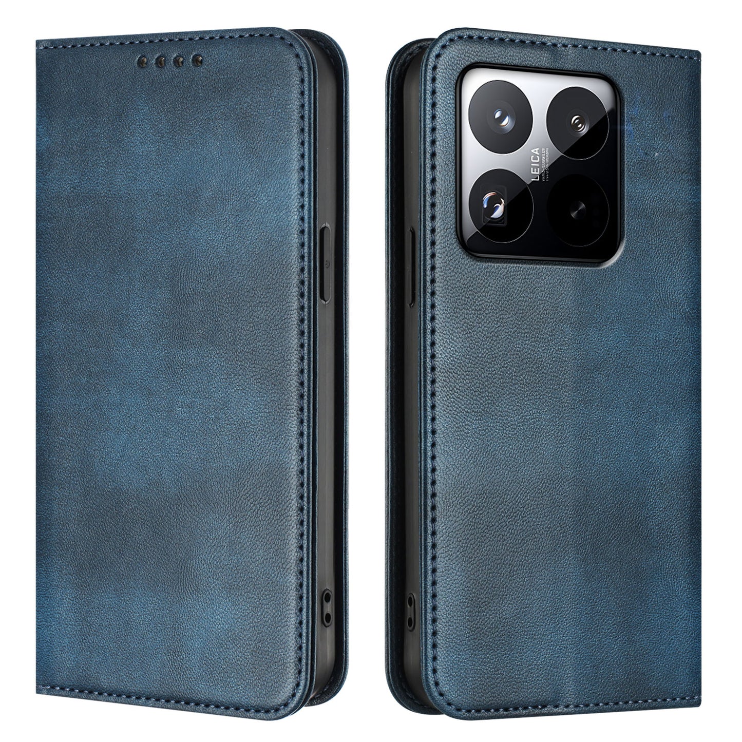 For-Xiaomi-15T-Wallet-Cases-Retro-Texture-RFID-Blocking-Leather-Phone-Cover-Blue