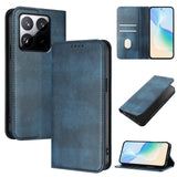 For-Xiaomi-15T-Wallet-Cases-Retro-Texture-RFID-Blocking-Leather-Phone-Cover-Blue