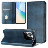 For-Xiaomi-15T-Wallet-Cases-Retro-Texture-RFID-Blocking-Leather-Phone-Cover-Blue