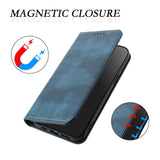 For-Xiaomi-15T-Wallet-Cases-Retro-Texture-RFID-Blocking-Leather-Phone-Cover-Blue