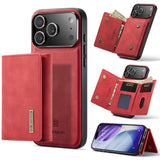 DG.MING-M1-Series-for-iPhone-17-Pro-Max-Case-Kickstand-PU-Phone-Cover-with-Detachable-Wallet-Red