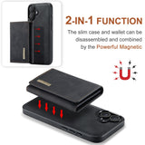 DG.MING-M1-Series-for-iPhone-17-Case-Kickstand-PU-Phone-Cover-with-Detachable-Wallet-Black