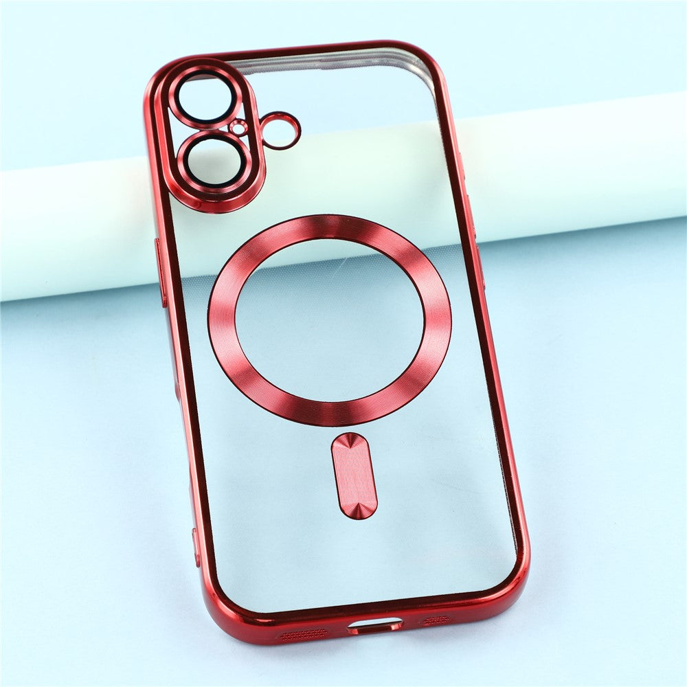 For-iPhone-17-Case-Compatible-with-MagSafe-Electroplated-TPU-Phone-Cover-with-Lens-Film-Red
