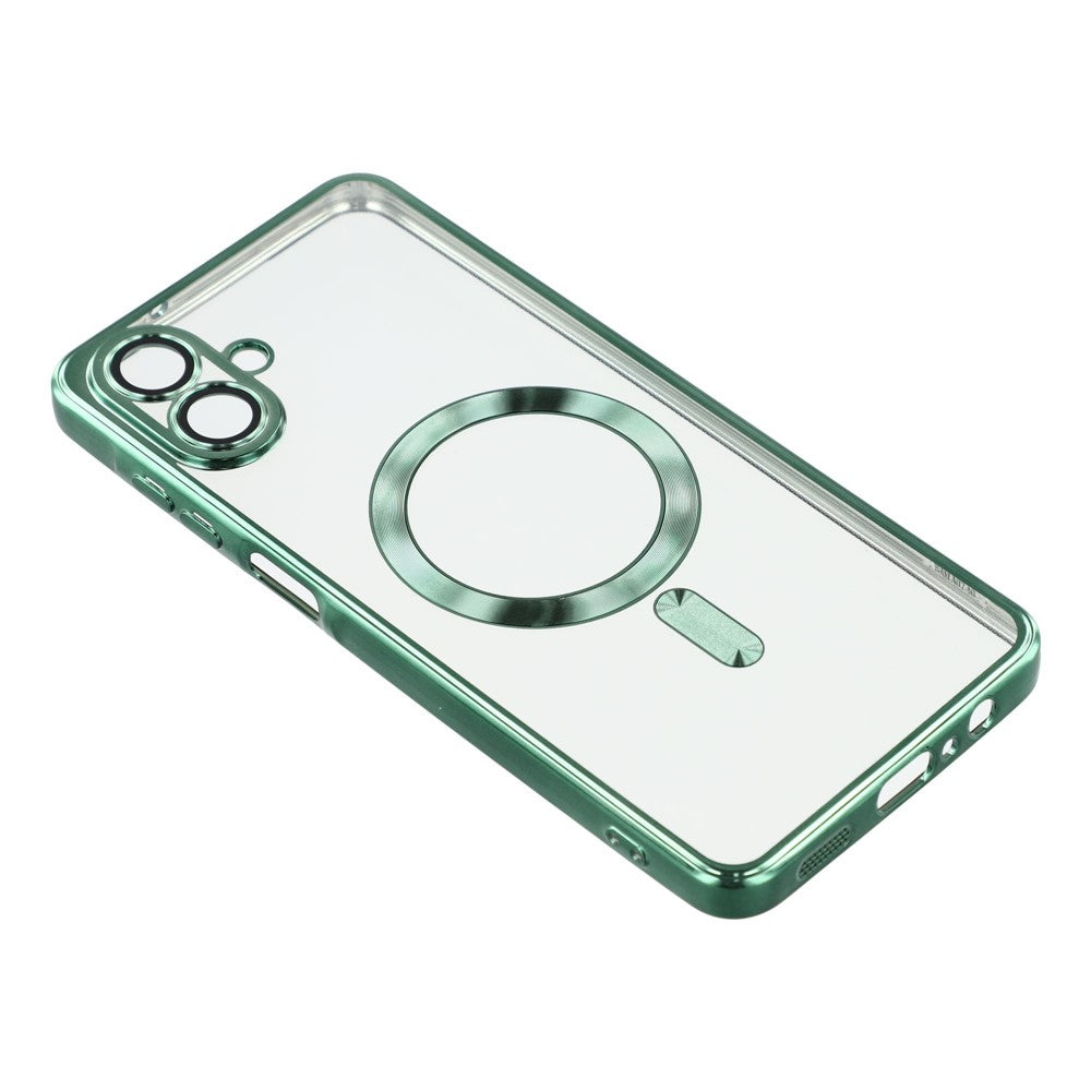 For-Samsung-Galaxy-A07-4G-Case-Compatible-with-MagSafe-Electroplated-TPU-Phone-Cover-with-Lens-Film-Green