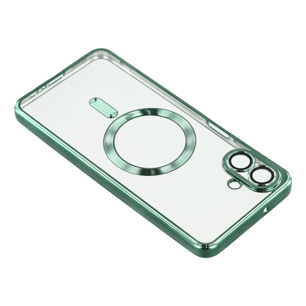 For-Samsung-Galaxy-A07-4G-Case-Compatible-with-MagSafe-Electroplated-TPU-Phone-Cover-with-Lens-Film-Green