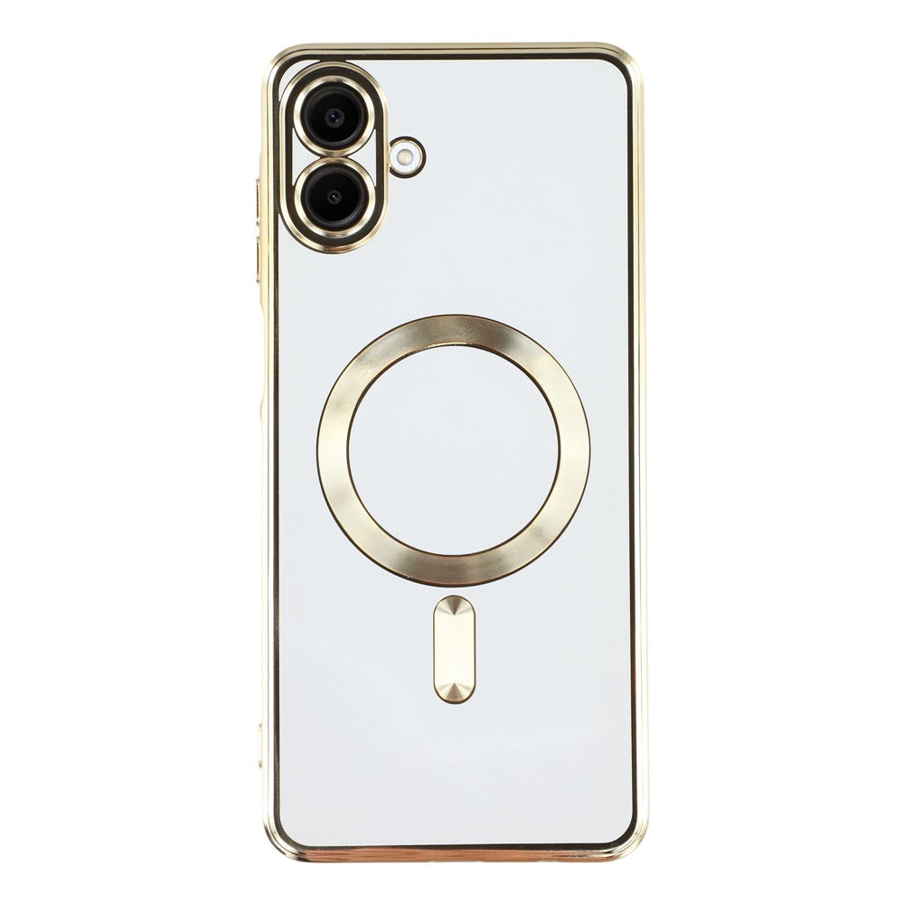 For-Samsung-Galaxy-A07-4G-Case-Compatible-with-MagSafe-Electroplated-TPU-Phone-Cover-with-Lens-Film-Gold