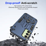 For-Samsung-Galaxy-A16-4G-/-5G-Case-Ring-Holder-Kickstand-PC-+-TPU-Shockproof-Phone-Cover-Navy-Blue