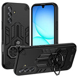 For-Samsung-Galaxy-A17-5G-/-A17-4G-Case-Ring-Holder-Kickstand-PC-+-TPU-Shockproof-Phone-Cover-Black