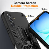 For-Samsung-Galaxy-A17-5G-/-A17-4G-Case-Ring-Holder-Kickstand-PC-+-TPU-Shockproof-Phone-Cover-Black