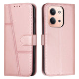 For-Xiaomi-Redmi-15C-4G-(EU)-(173mm)-/-15C-5G-(EU)-(173mm)-/-Poco-C85-4G-(173mm)-Leather-Phone-Case-Stand-Wallet-Cover-with-Strap-Rose-Gold
