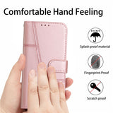 For-Xiaomi-Redmi-15C-4G-(EU)-(173mm)-/-15C-5G-(EU)-(173mm)-/-Poco-C85-4G-(173mm)-Leather-Phone-Case-Stand-Wallet-Cover-with-Strap-Rose-Gold