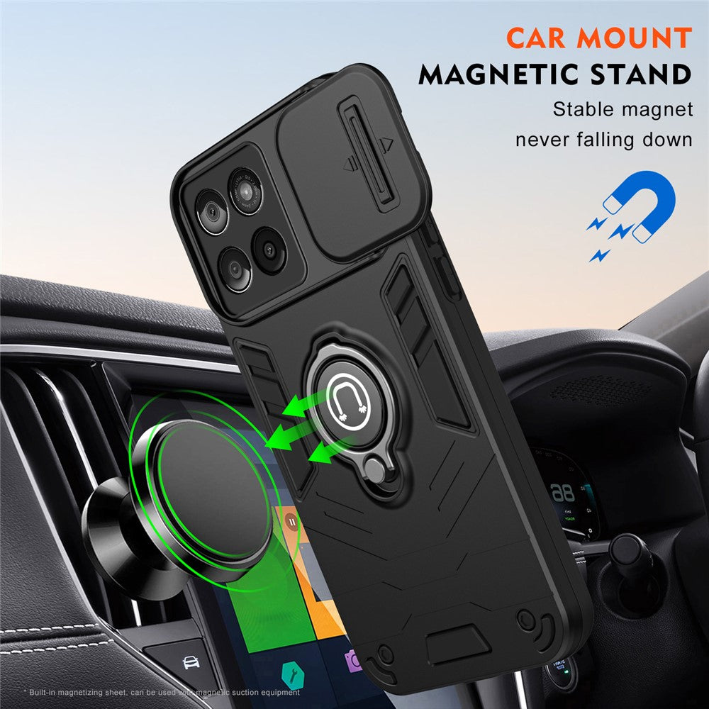 For-Motorola-Edge-60-Fusion-5G-Case-Slide-Camshield-Kickstand-PC-+-TPU-Phone-Cover-Black
