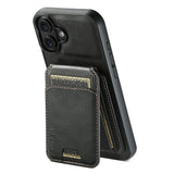 SUTENI-H02-For-iPhone-17-Case-Waxy-Texture-Leather-+-TPU-Card-Slots-Kickstand-Phone-Cover-Black