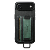 SUTENI-H13-For-iPhone-Air-Case-Card-Holder-Wristband-Waxy-Texture-Leather-+-TPU-+-PC-Ohone-Cover-Black