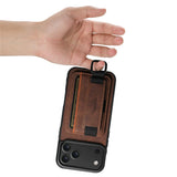 SUTENI-H13-For-iPhone-17-Pro-Case-Litchi-Texture-Leather-+-TPU-+-PC-Phone-Cover-with-Card-Holder-Kickstand-Brown