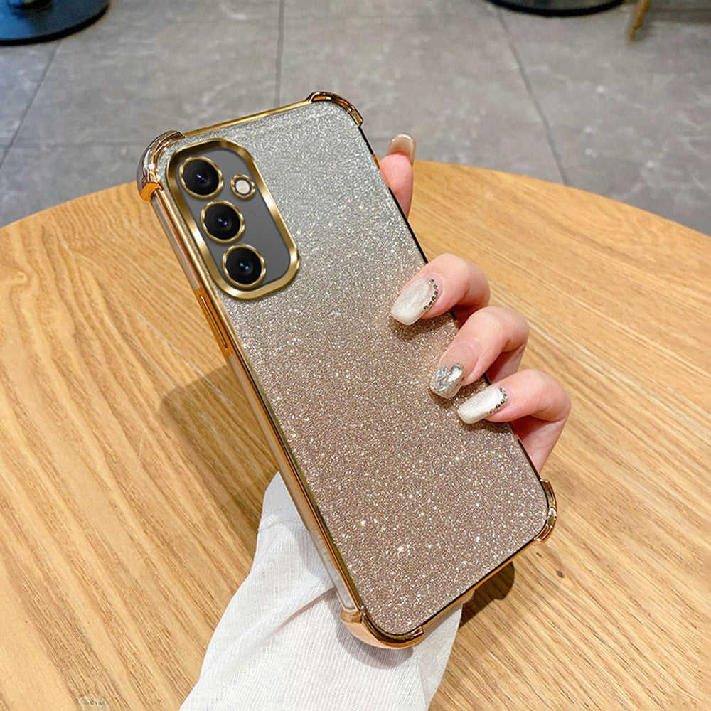 For-Samsung-Galaxy-S25-FE-Case-Glitter-TPU-Phone-Cover-with-Reinforced-Corners-Gold