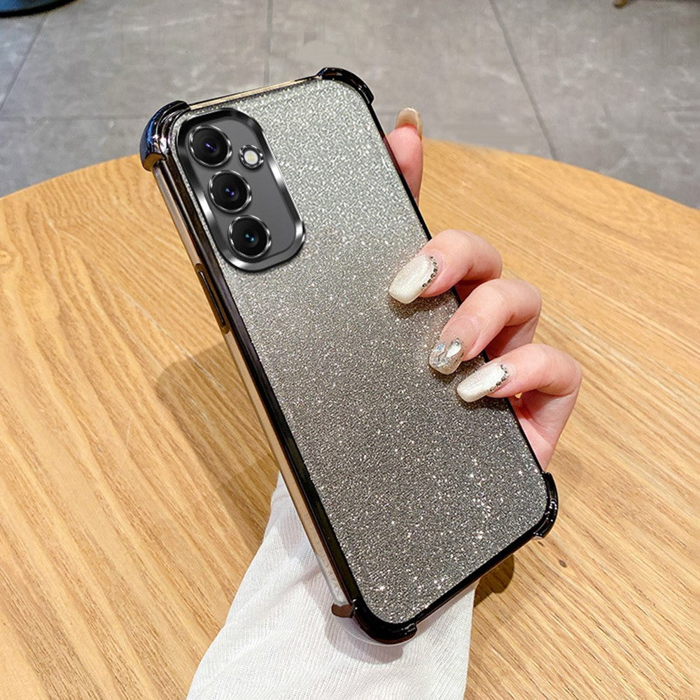 For-Samsung-Galaxy-A17-5G-/-A17-4G-Case-Glitter-TPU-Phone-Cover-with-Reinforced-Corners-Black