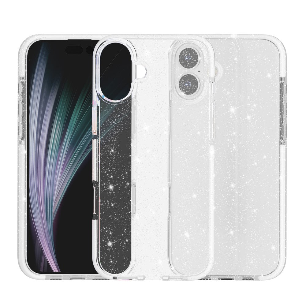 For-iPhone-17-Glitter-Case-PC-Back-TPU+TPE-Frame-Bling-Sparkle-Shockproof-Cover