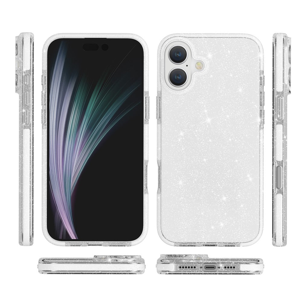 For-iPhone-17-Glitter-Case-PC-Back-TPU+TPE-Frame-Bling-Sparkle-Shockproof-Cover