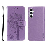 For-Samsung-Galaxy-A16-4G-/-Galaxy-A16-5G-/-Galaxy-A17-5G-/-Galaxy-A26-5G-Phone-Case-with-Stand-Cat-Tree-Pattern-Leather-Wallet-Mobile-Cover-Light-Purple