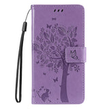 For-Samsung-Galaxy-A16-4G-/-Galaxy-A16-5G-/-Galaxy-A17-5G-/-Galaxy-A26-5G-Phone-Case-with-Stand-Cat-Tree-Pattern-Leather-Wallet-Mobile-Cover-Light-Purple