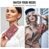 For-Samsung-Galaxy-A17-5G-/-A17-4G-Phone-Cases-with-Strap-CASEME-C30-Zipper-Multiple-Card-Holder-PU-Leather-Cover-Red