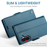 For-Samsung-Galaxy-A17-5G-/-A17-4G-Case-CASEME-023-Series-RFID-Blocking-Glossy-Stand-Phone-Cover-Blue