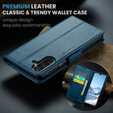 For-Samsung-Galaxy-A17-5G-/-A17-4G-Case-CASEME-023-Series-RFID-Blocking-Glossy-Stand-Phone-Cover-Blue