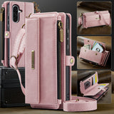 For-Samsung-Galaxy-A17-5G-/-A17-4G-Case-CASEME-C39-RFID-Blocking-Zipper-Wallet-Stand-Leather-Cover-with-Strap-Pink