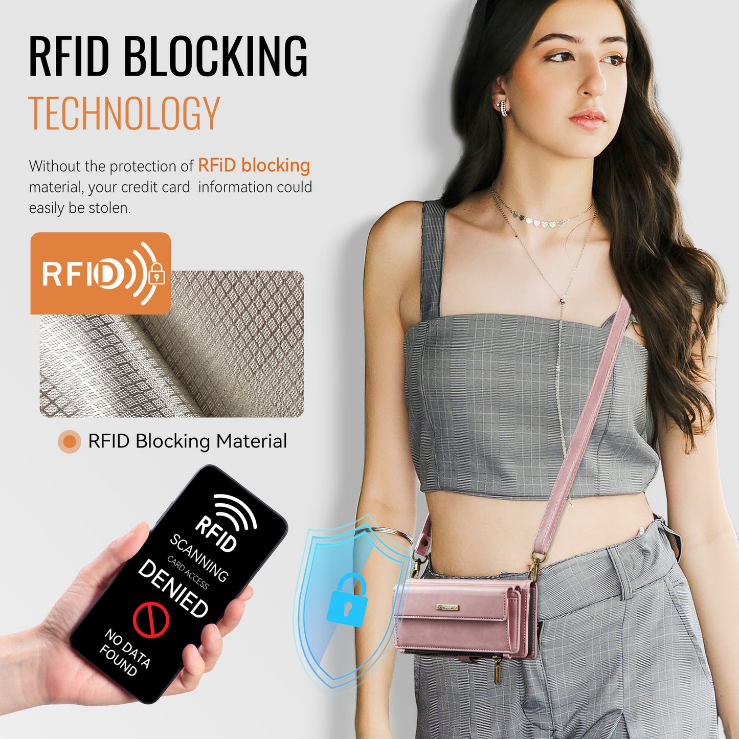 For-Samsung-Galaxy-A17-5G-/-A17-4G-Case-CASEME-C39-RFID-Blocking-Zipper-Wallet-Stand-Leather-Cover-with-Strap-Pink