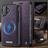 For-iPhone-17-Case-CASEME-C49-Compatible-with-MagSafe-RFID-Blocking-Detachable-Wallet-Leather-Phone-Cover-Purple