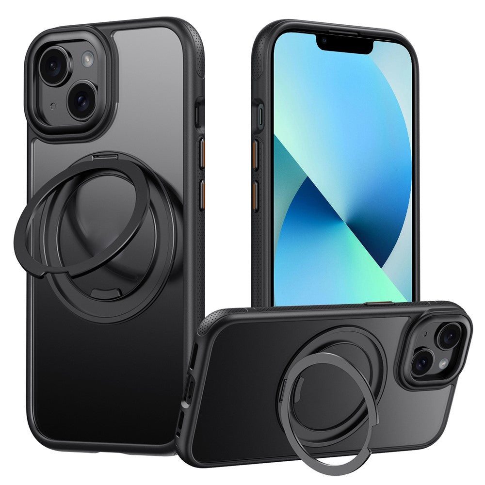 For-iPhone-13-Case-Compatible-with-MagSafe-Kickstand-TPU-PC-Phone-Back-Cover-Black