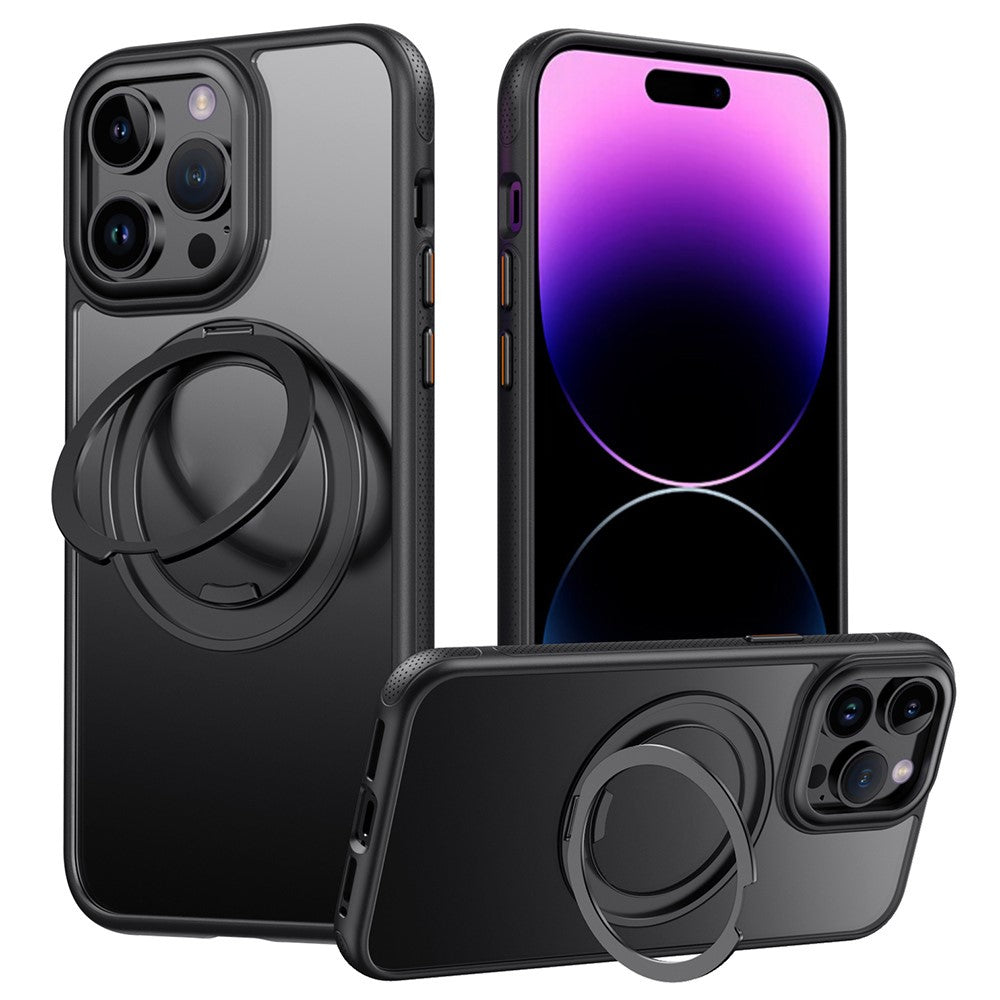 For-iPhone-14-Pro-Case-Compatible-with-MagSafe-Kickstand-TPU-PC-Phone-Back-Cover-Black