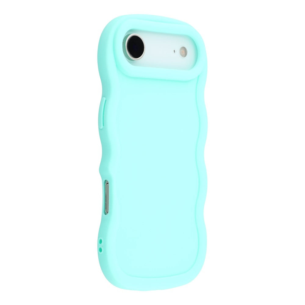 For-iPhone-Air-Case-TPU-Protective-Phone-Cover-Unique-Curly-Wave-Frame-Light-Green