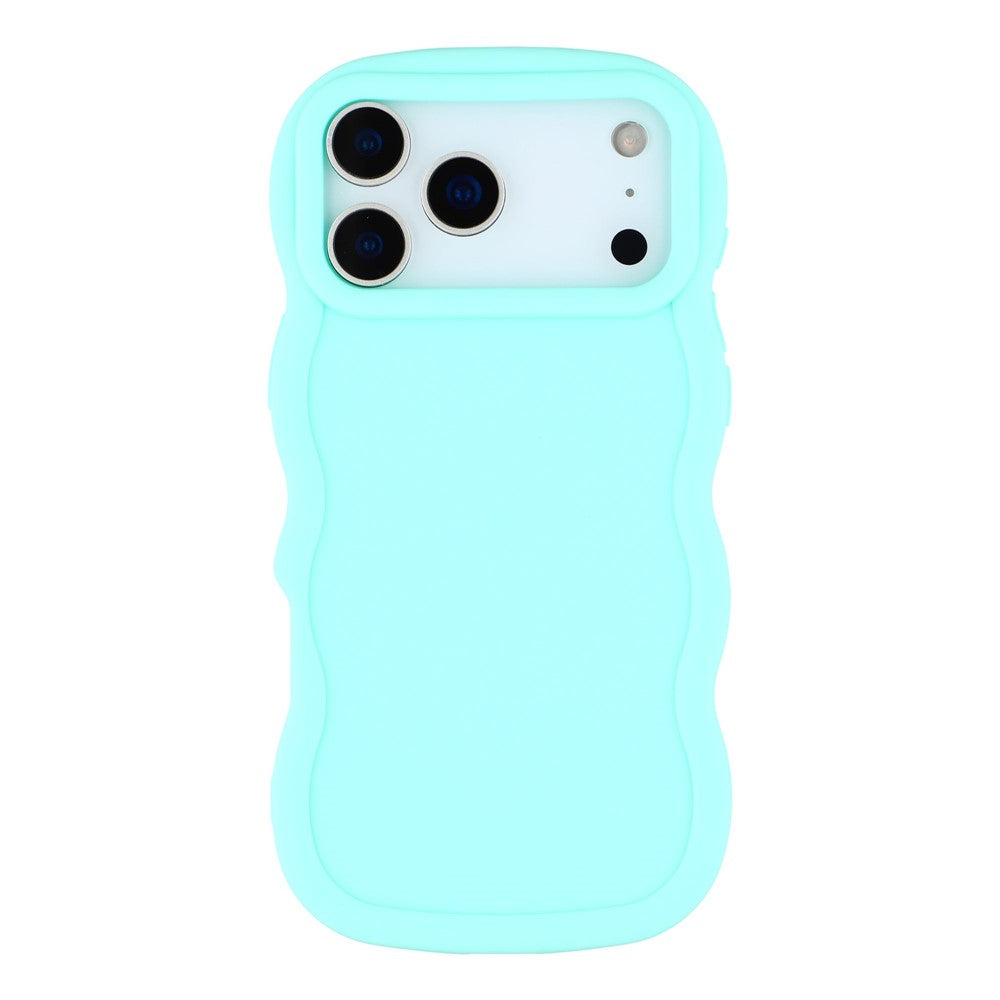 For-iPhone-17-Pro-Max-Case-TPU-Protective-Phone-Cover-Unique-Curly-Wave-Frame-Light-Green
