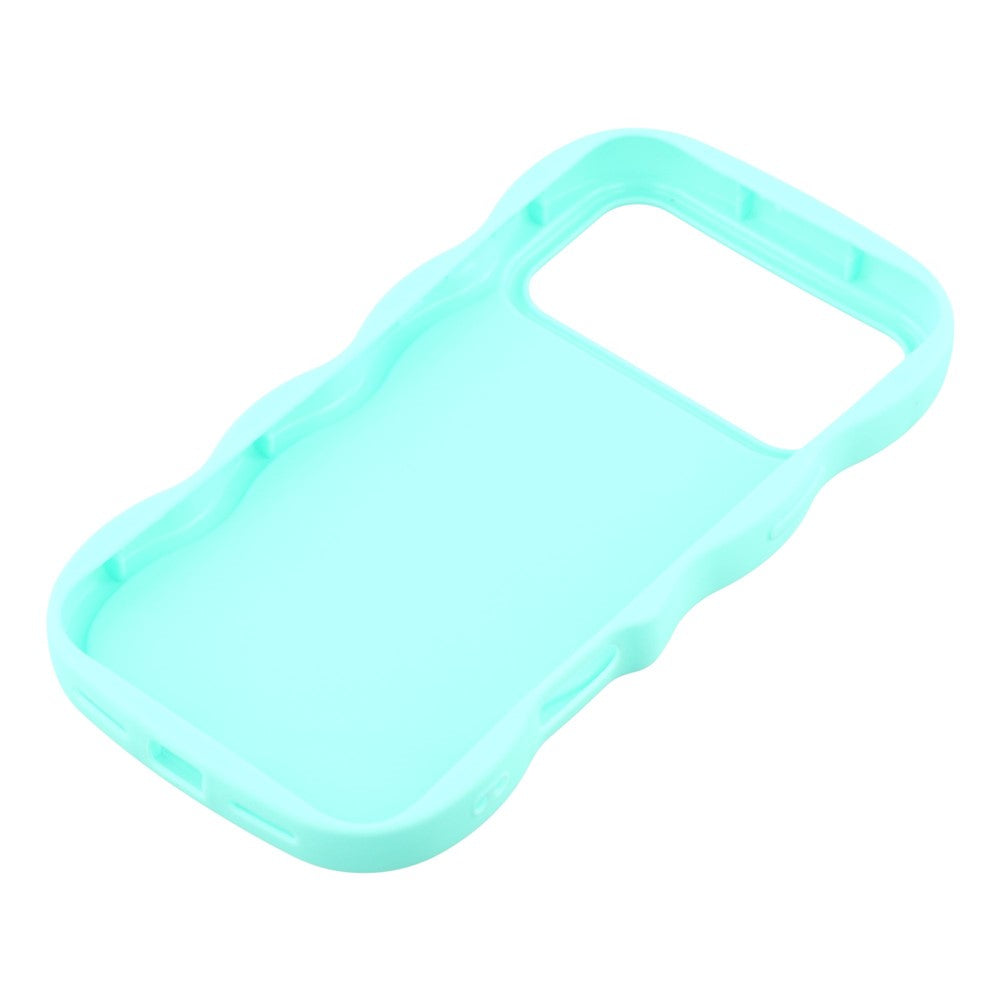 For-iPhone-17-Pro-Max-Case-TPU-Protective-Phone-Cover-Unique-Curly-Wave-Frame-Light-Green