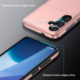 AMORUS-For-Samsung-Galaxy-A36-5G-Case-with-Sliding-Card-Holder-PC-TPU-Phone-Back-Cover-Rose-Gold