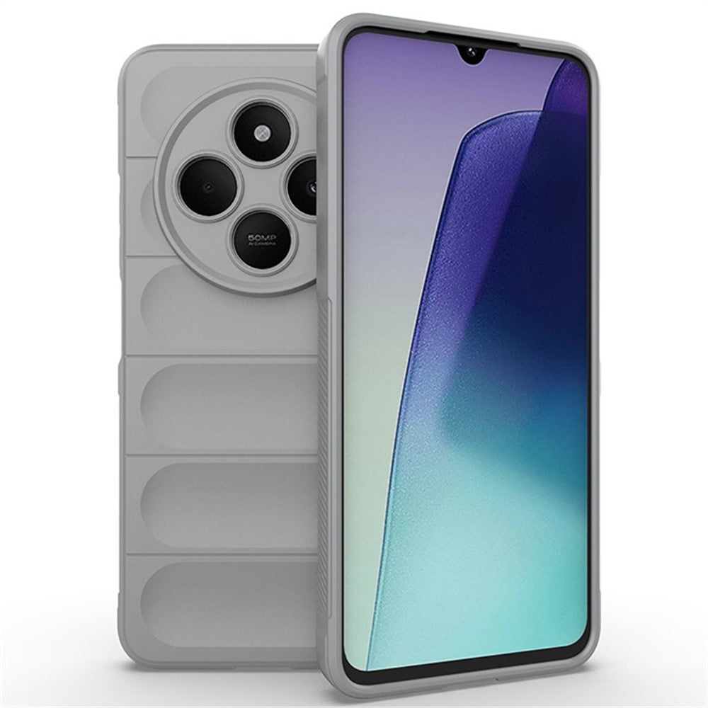 AMORUS-Phone-Case-For-Xiaomi-Poco-C75-4G-/-Redmi-14R-5G-/-Redmi-14C-4G-Shockproof-Soft-TPU-Rugged-Back-Cover-Light-Grey