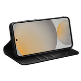 QIALINO-For-Samsung-Galaxy-S25-FE-Case-Wallet-Stand-Genuine-Cow-Leather-Phone-Cover-Black