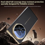 For-Honor-Magic-V5-5G-Case-Smart-View-Window-Leather-Phone-Cover-with-Metal-Lens-Kickstand-Black