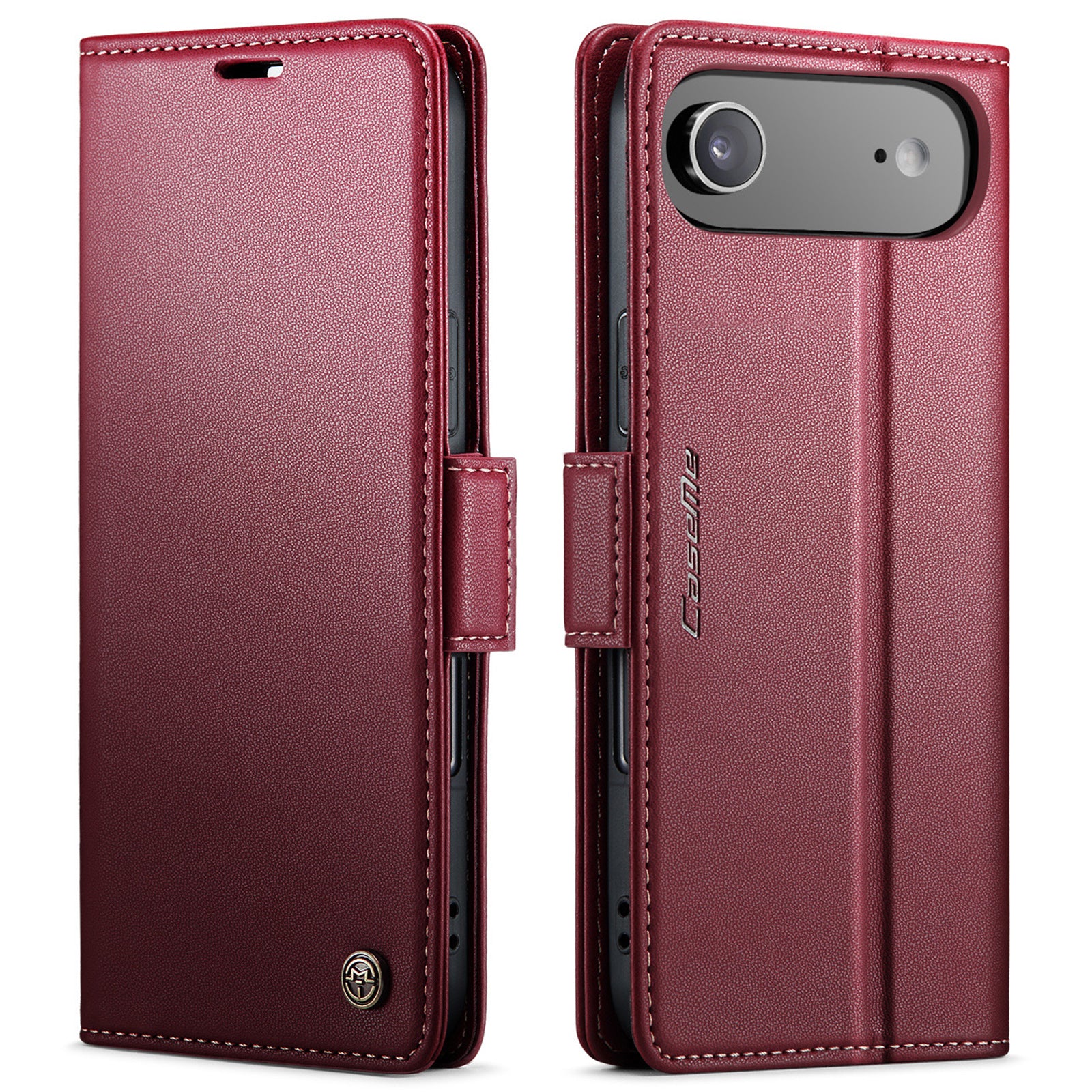 For-iPhone-Air-Case-CASEME-023-Series-RFID-Blocking-Glossy-Stand-Phone-Cover-Red