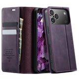For-iPhone-17-Pro-Case-CASEME-033-Series-RFID-Blocking-Wallet-Stand-Calf-Texture-Leather-Phone-Cover-Purple