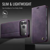 For-iPhone-17-Pro-Case-CASEME-033-Series-RFID-Blocking-Wallet-Stand-Calf-Texture-Leather-Phone-Cover-Purple
