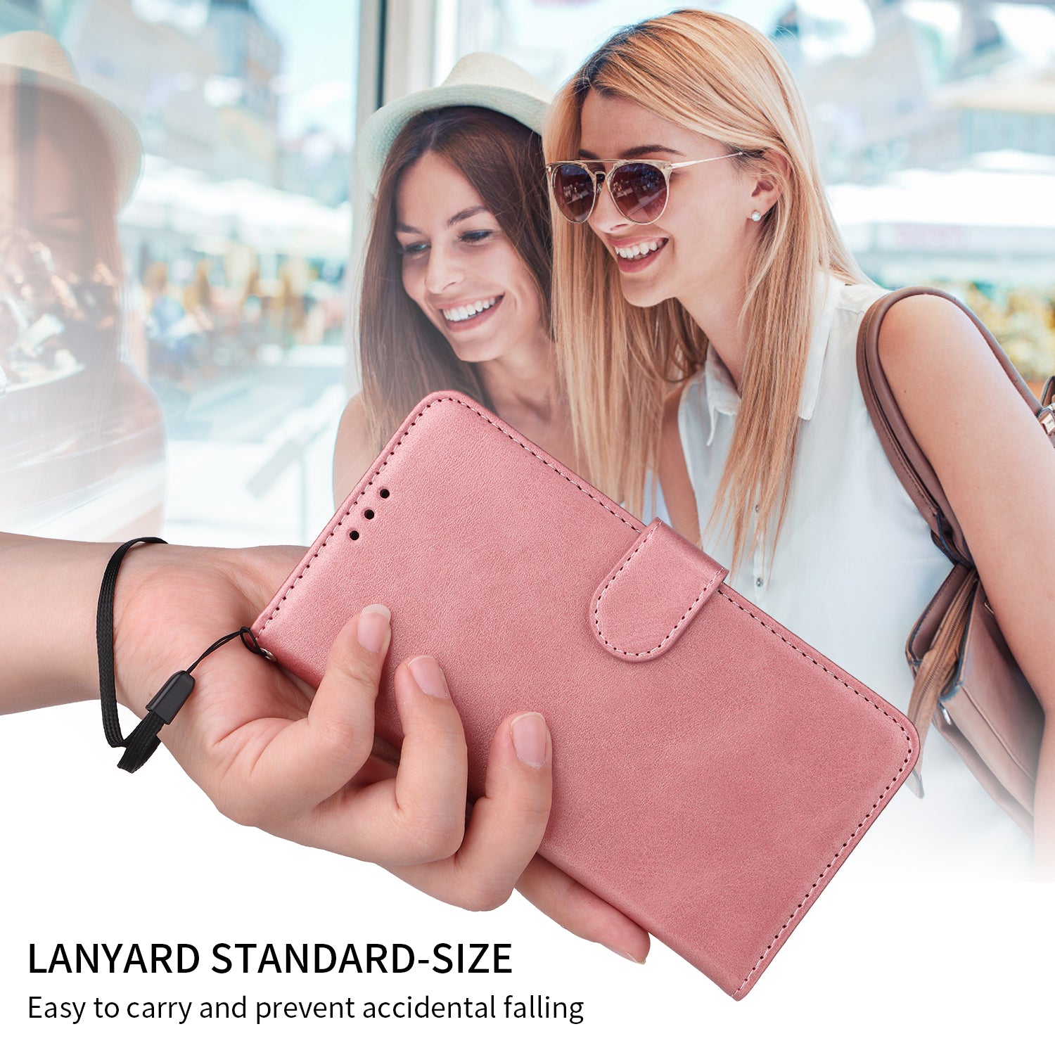 For-Xiaomi-Redmi-15-4G-(EU)-(171mm)-Case-Wallet-PU-Leather-Folio-Flip-Phone-Cover-Pink