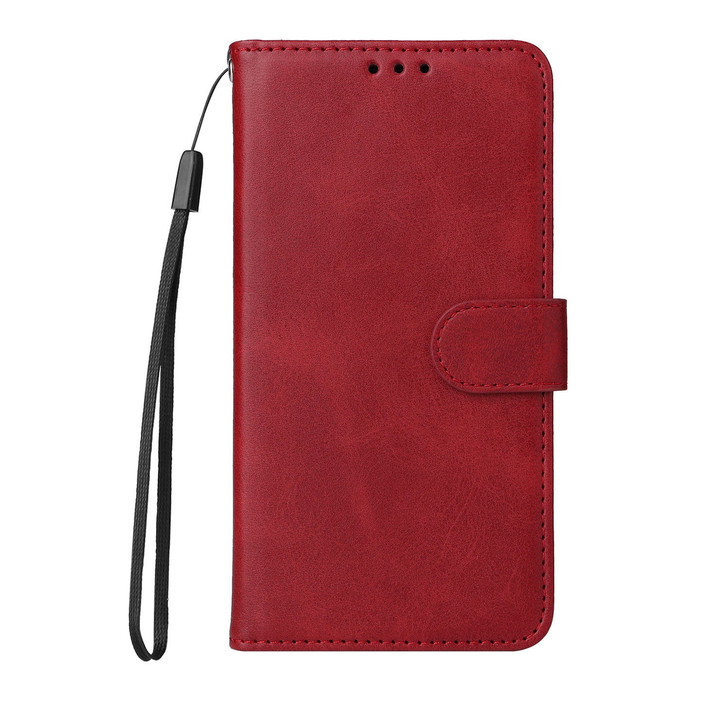 For-Xiaomi-Redmi-15-4G-(EU)-(171mm)-Case-Wallet-PU-Leather-Folio-Flip-Phone-Cover-Red