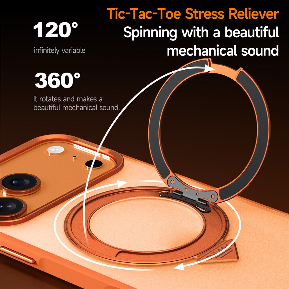 SULADA-For-iPhone-17-Pro-Case-Magnetic-Case-Anti-Fingerprints-Matte-TPU-+-PC-Phone-Cover-with-Kickstand-Titanium-Grey