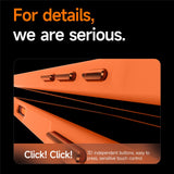 SULADA-For-iPhone-17-Case-Magnetic-Case-Anti-Fingerprints-Matte-TPU-+-PC-Phone-Cover-with-Kickstand-Orange